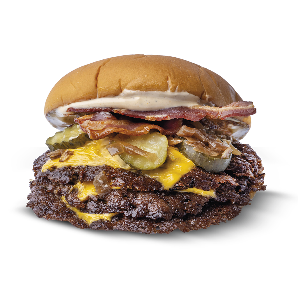 Smash burger – Cheeseburger – beef, cheese, bread, ketchup, pickled cucumber